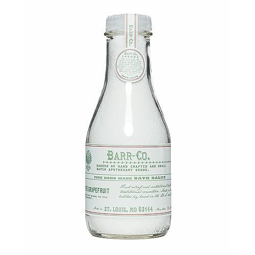 Barr-Co. Fir &amp; Grapefruit Fine Hand Made Bath Salts, Woody &amp; Citrus Bathing Salt, Relaxing Bath Products for Women &amp; Men, 32 oz