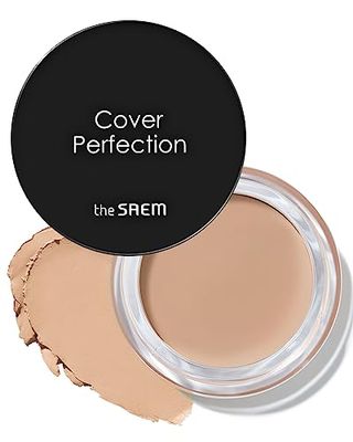 THESAEM Cover Perfection Pot Concealer #02 Rich Beige - High Adherence &amp; Coverage Balm, Conceals Blemish &amp; Acne Spots, Matte Finish Sebum Control for Oily and Combination Skin