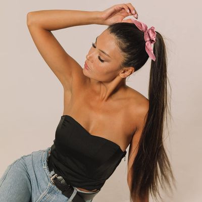 Jaciya Satin Silk Scrunchies - Women's Hair Ties for Ponytails, Thick Hair, and No Damage