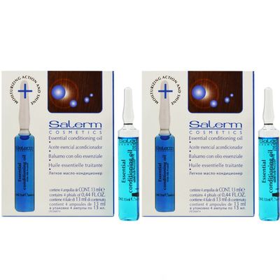 Salerm Essential Conditioning Oil 0.44oz x 4 Applications&quot;Pack of 2&quot;