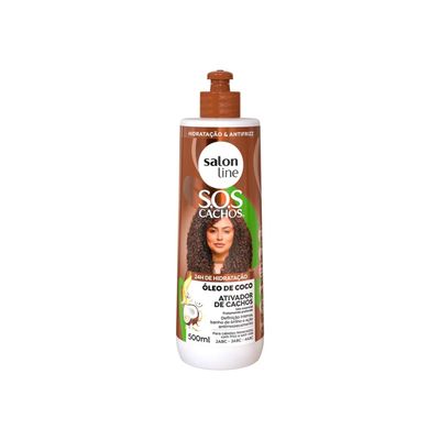 Salon Line Deep Conditioner - SOS Curls (Coconut Oil) Collection - Deep Treatment Curl Activator with Coconut Oil 16.9 Fluid Ounces