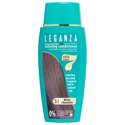 Leganza Coloring Conditioner Color 31 Dark Chocolate with 7 Natural Oils Ammonia and Paraben Free