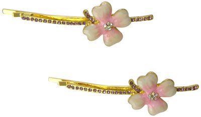 Caravan Unique!! Extra Large Bobby Pin Flower Is Decorated With Epoxy And 31 Matching Color Pair