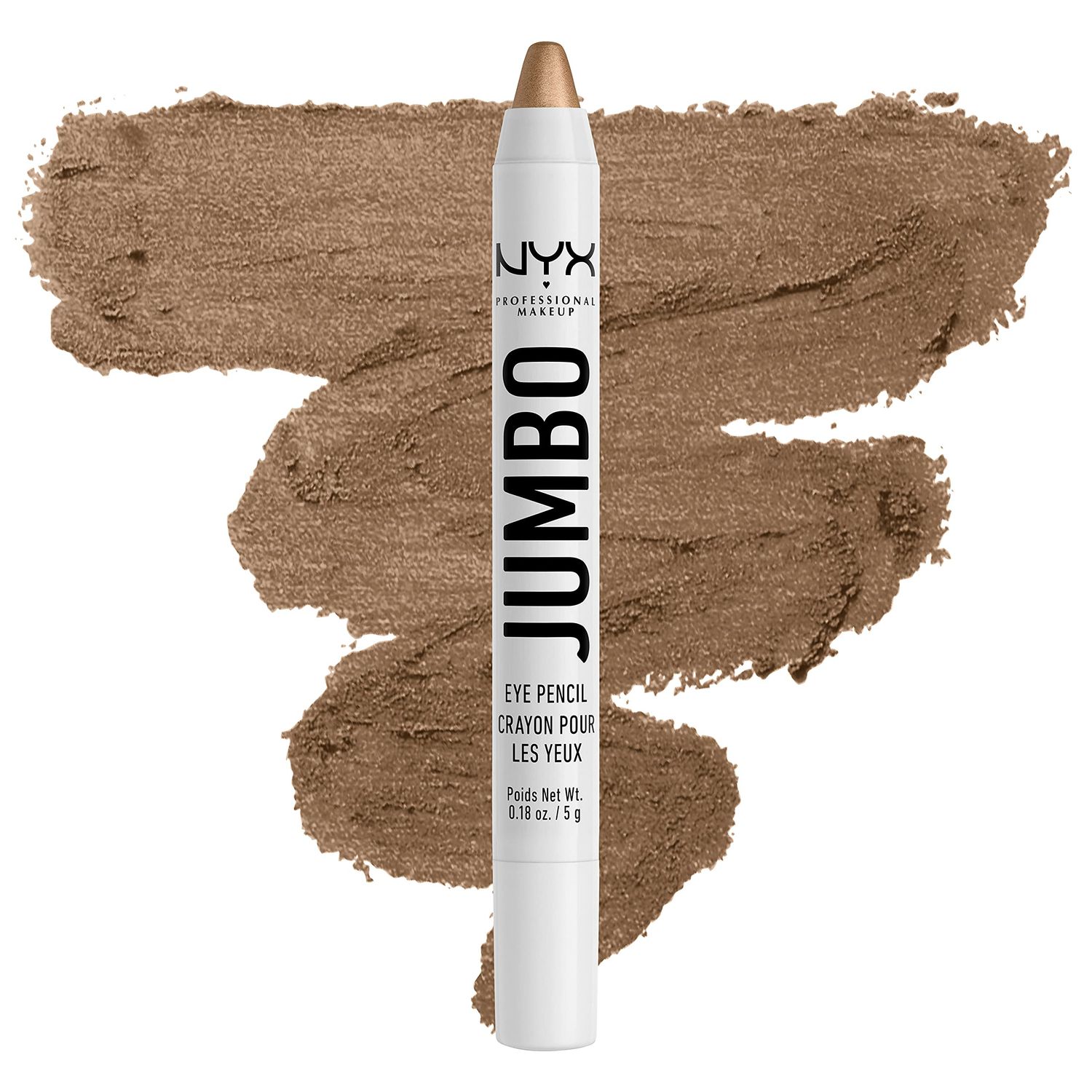 NYX PROFESSIONAL MAKEUP Jumbo Eye Pencil, Blendable Eyeshadow Stick &amp; Eyeliner Pencil - Iced Mocha