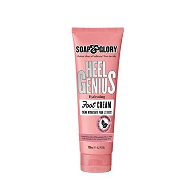 Soap &amp; Glory Original Pink Heel Genius Foot Cream - Moisturizing Foot Cream with AHA Exfoliant for Dry Cracked Feet - Contains Hydrating Macadamia Oil (4.2 oz)