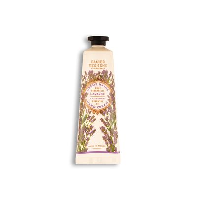 Panier des Sens - Small Hand Cream for Dry Cracked Hands - Lavender Mini Hand Lotion for Dry Skin - With Shea Butter and Olive Oil - Hand Care 97% Natural Ingredients - Travel Size 1 floz