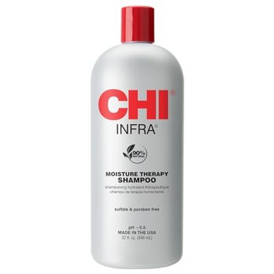 CHI Infra Shampoo, Gently Cleanses Scalp &amp; Hair, Hydrating &amp; Nourishing For All Hair Types, Designed for Heat Damaged Hair, Sulfate, Paraben, &amp; Cruelty-Free, 32 Oz