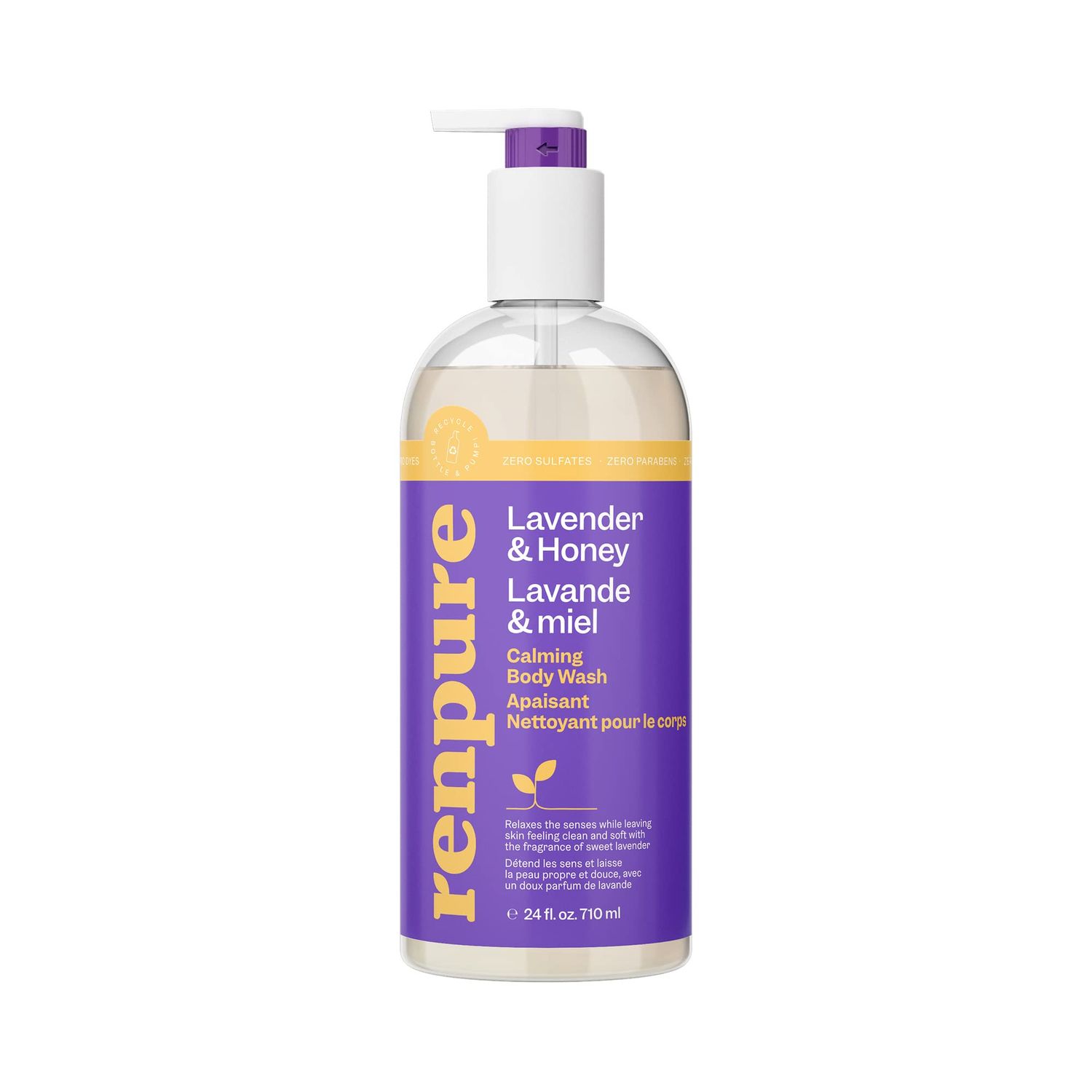 RENPURE Renpure Body Wash, Lavender &amp; Honey, 24 Fl Oz