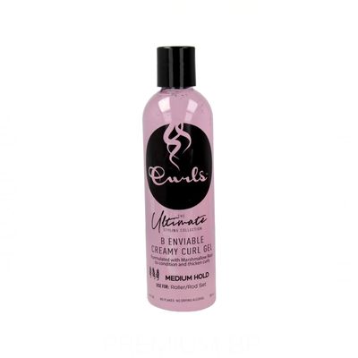 Curls The Ultimate Styling Collection B Enviable Creamy Curl Gel (Medium Hold), 8 Ounces, PINK