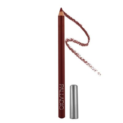 Palladio Lip Liner Pencil, Wooden, Firm yet Smooth, Contour and Line with Ease, Perfectly Outlined Lips, Comfortable, Hydrating, Moisturizing, Rich Pigmented Color, Long Lasting, Aubergine