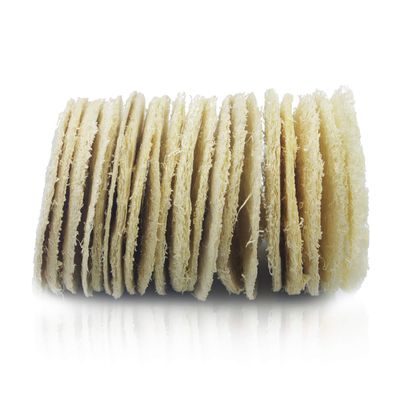 Bleu Bath (15 PACK) MINI-Sized Exfoliating Complexion Pure Loofah Face Pad Renewable Shower Scrubber Sponge Smooth Disc Pad Scrubber Makeup Cleanser Pad