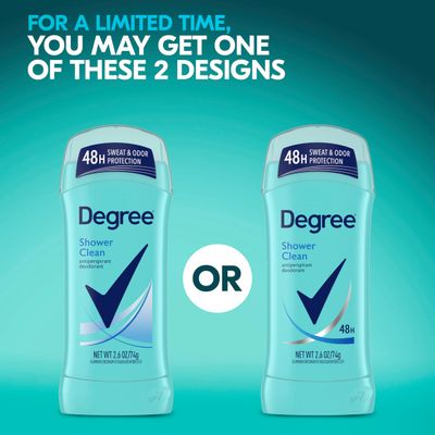 Degree Original Antiperspirant Deodorant Shower Clean 48-Hour Sweat &amp; Odor Protection Antiperspirant for Women 2.6 oz