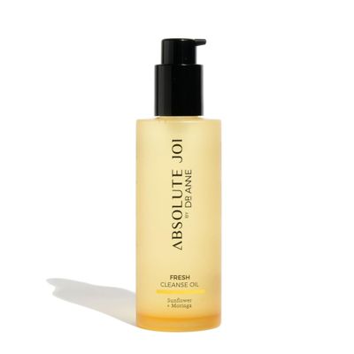 AbsoluteJOI Sunflower &amp; Moringa Fresh Cleanse Oil for Face - Makeup Remover and Double Cleansing Oil for All Skin Types | Unscented 200ml Bottle