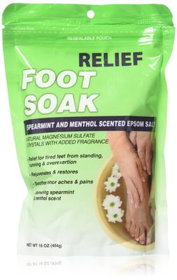 Relief MD Foot Soak Spearmint &amp; Menthol Epsom Salt, 16 oz
