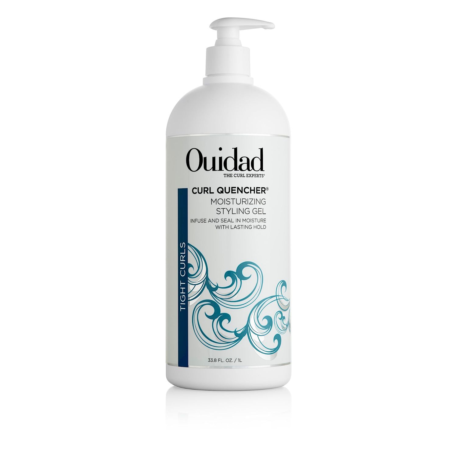 Ouidad Curl Quencher Moisturizing Styling Gel - 33.8 fl oz, Bouncy, Soft &amp; Defined Curls, On-The-Go Style Refresher, Frizz Control, Curl Defining Gel, Flexible Lasting Hold, For Tight Curls