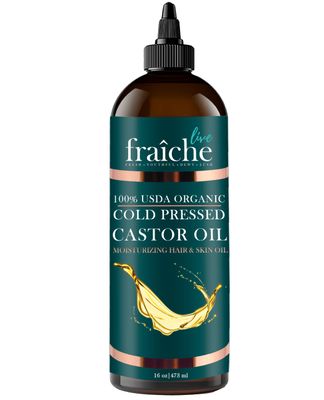 Organic Castor Oil (16oz) - Pure Castor Oil Organic Hexane Free Cold Pressed Unrefined Bottle - Natural Hair Growth Oil for Moisturizing &amp; Healing Dry Skin - Castor Oil for Skin &amp; Hair Treatment Oil