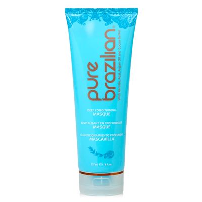 Pure Brazilian Deep Conditioning Masque with Brazilian Keratin, Acai &amp; Arginine, Deep Conditioner Hair Treatment, 8 Fl Oz