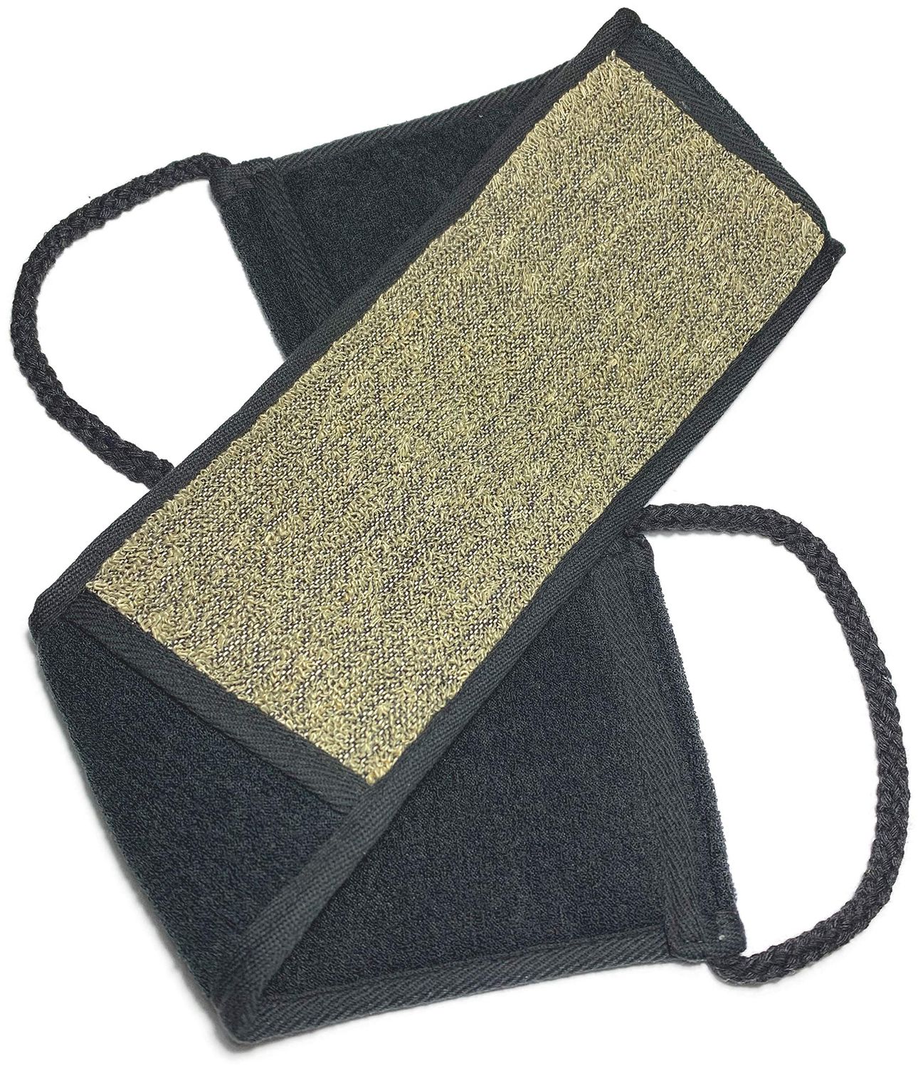 Long Natural Exfoliating Linen Back Scrubber for Shower for Men and Women - Deep Clean &amp; Invigorate Your Skin - Machine Wash and Dry - Double Sided Available - Remove Dead Skin Cells