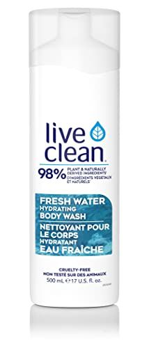 Live Clean Body Wash, Hydrating Fresh Water, 17 Oz