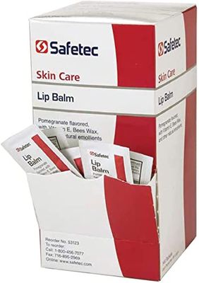 Safetec Lip Balm Pomegranate Flavored - 144 packets/box (0.5 gram each)