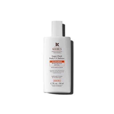 Kiehl&#39;s Super Fluid UV Defense Daily Facial Sunscreen SPF 50+, Lightweight Matte Finish, Protects Against UVA/UVB Rays &amp; Pollution, Vitamin E &amp; Baicalin, Non-comedogenic, Paraben-free - 1.7 fl oz