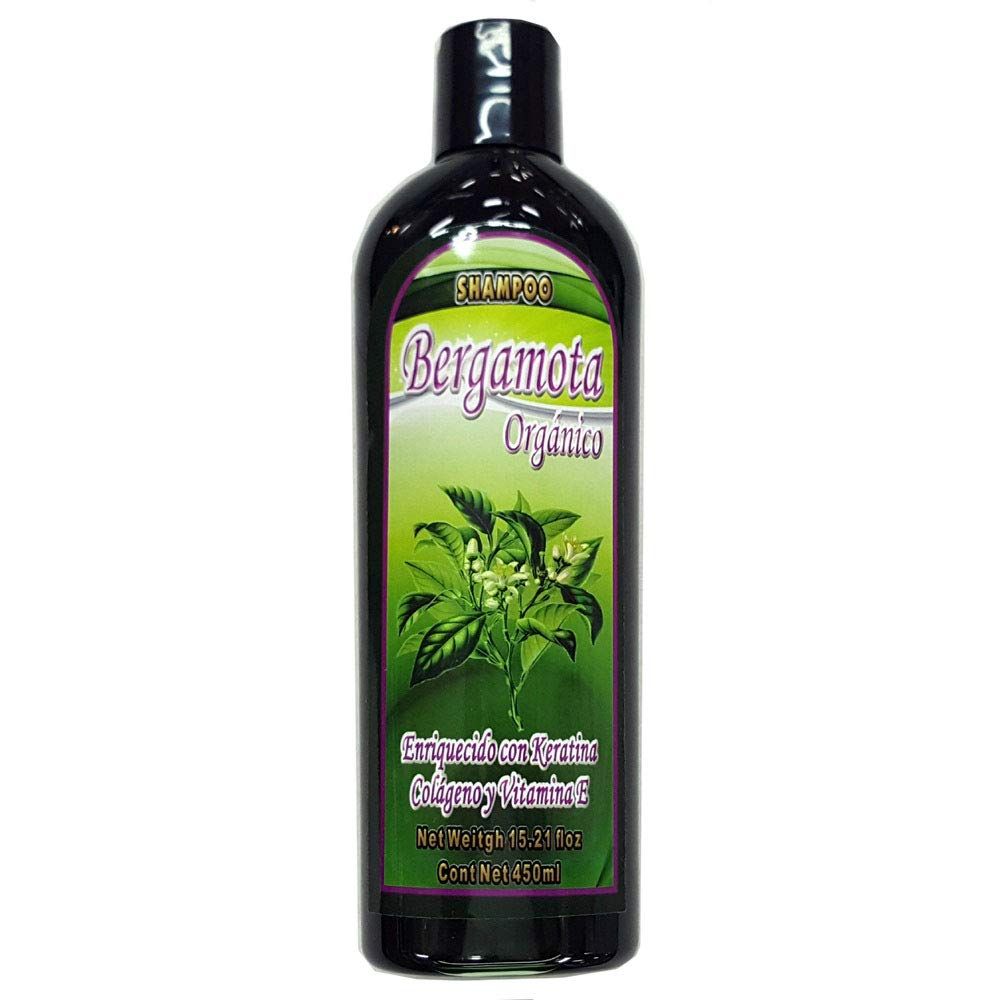 Bergamota Organico Shampoo 15.21 Fl Oz Enriquecido con Keratina, Colageno y Vitamina E