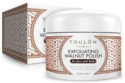 Exfoliating Face Scrub - Exfoliate Scrub - Natural Walnut Scrub Exfoliator for Face & Body. Best Body Scrub Exfoliator for Men and Women. Facial Exfoliant.