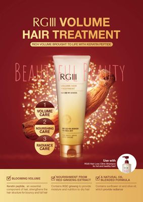 RGIII Red Ginseng Shampoo and Treatment Set - Clinically Proven for Hair Growth and Voluminous Hair