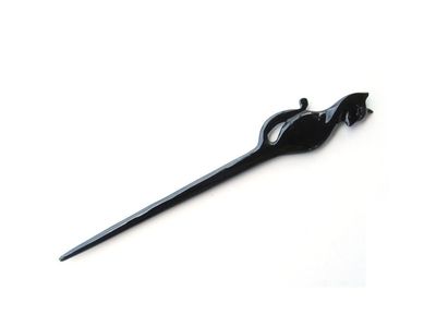Marycrafts Black Buffalo Horn Hair Stick, Hair Accessories, Hair sticks for women Handmade 7.2&quot;