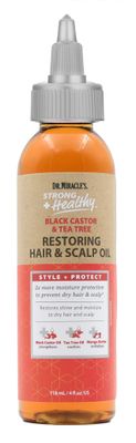 Dr. Miracle&#39;s Strong &amp; Healthy Restoring Oil with Black Castor Oil, Tea Tree Oil, and Mango Butter for 2x Moisture - 4oz