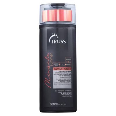 TRUSS Miracle Summer Conditioner - Moisturizing Conditioner, Protects Hair From Sun, UV, Ocean &amp; Pool Water, Adds Shine, Prevents Color Fading - All Hair Types (10.14oz)