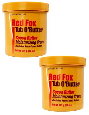 Red Fox Tub O&#39;Butter Cocoa Butter, Moisturizing Creme, 14 oz (Pack of 2)