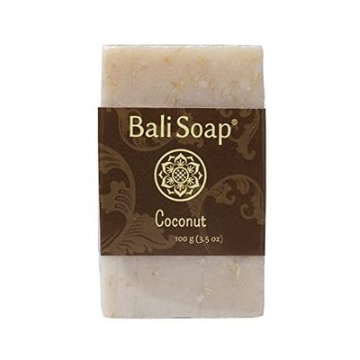 Bali Soap - Coconut Natural Soap - Bar Soap for Men &amp; Women - Bath, Body and Face Soap - Vegan, Handmade, Exfoliating Soap - 3 Pack, 3.5 Oz each