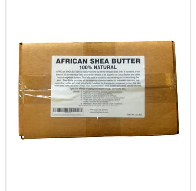 HTSJLGG Self tanner African Shea Butter, 100% Natural from West Africa, White, 5 lbs.