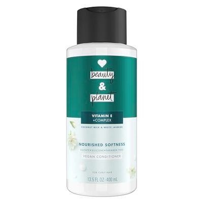 Love Beauty and Planet Conditioner with Vitamin E Coconut Milk &amp; White Jasmine for Curly Hair &amp; Natural Definition, Sulfate, Silicone, &amp; Paraben Free. Cruelty-Free. 13.5 oz