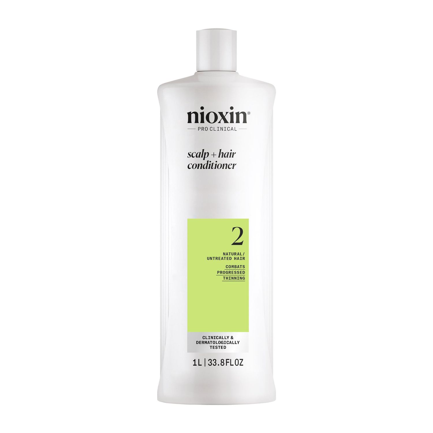 Nioxin Scalp + Hair Thickening System 2 Conditioner, For Natural Hair with Progressed Thinning, 33.8 fl oz (Packaging May Vary)