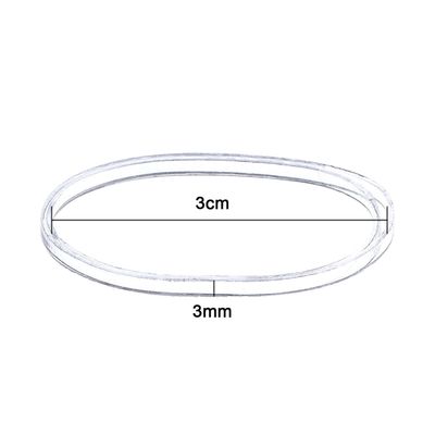 eBoot 500 Pcs 3 mm Elastic Hair Bands Mini Rubber Bands Small Hair Ties Ponytail Elastics Holders for Braids Hair (Clear,Transparent)