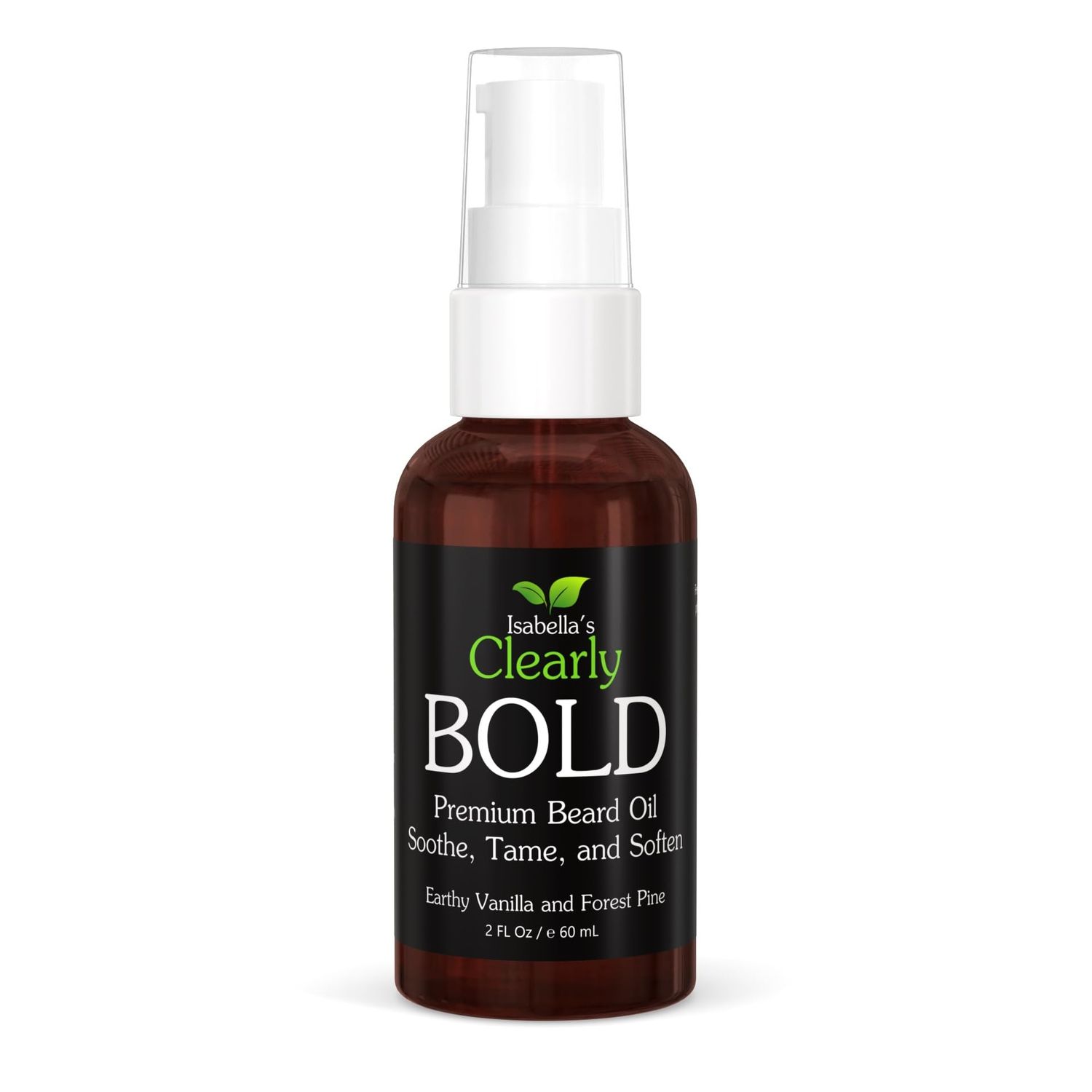 Clearly BOLD Premium Beard Oil for Men | Soothe Dry Skin, Itch Relief, Soften and Grow Beard with Jojoba, Castor, Vanilla, Fir | 100% Natural, Made in USA (2 oz)