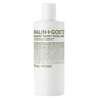 Malin + Goetz Bergamot Hand &amp; Body Wash, 16 Fl. Oz. - Men &amp; Women Natural Body Wash For All Skin Types, Foaming Hydrating Cleansing Gel, Cruelty-Free &amp; Vegan