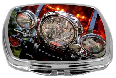 Rikki Knight Compact Mirror, Motorcycle Headlights