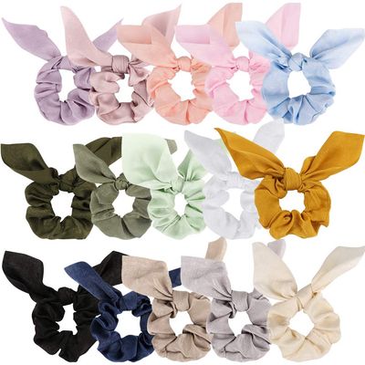 Ondder Hair Scrunchies for Women: Cute Bow Ribbon Elastic Hair Bands, Ponytail Holders and Hair Accessories