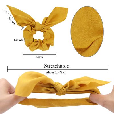 Ondder Hair Scrunchies for Women: Cute Bow Ribbon Elastic Hair Bands, Ponytail Holders and Hair Accessories