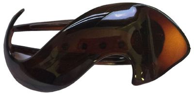 Parcelona French Crochet 3 1/4&quot; Tortoise Shell Celluloid Side Slide In Hair Claw Yoga Clip for Fine Hair, Made in France