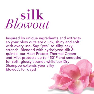 OGX Protecting + Silk Blowout Quick Drying Thermal Spray, 6 Fl Oz (Pack of 1)