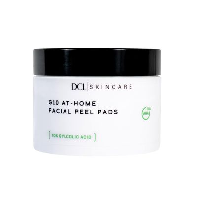 DCL Skincare G10 Radiance Peel with 10% Glycolic Acid Resurfacing pads prevents acne breakouts,blackheads and reduces fine lines and wrinkles, 50 Count DCL Skincare G10 Radiance Peel with 10% Glycolic Acid Resurfacing pads prevents acne breakouts,blackheads and reduces fine lines and wrinkles, 50 Count