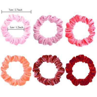 Small Funtopia Velvet Scrunchies, 24 Pcs Colorful Hair Ties for Thick and Thin Hair, Soft Mini Elastic Ponytail Holders and Rubber Bands Hair Accessories for Women and Girls