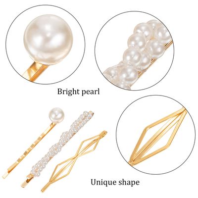 Yaomiao 17 Pieces Gold Hair Pins Set Geometric Hair Clips Bobby Pin Hair Barrettes Metal Gold Decorative Hair Styling Jewelry Hair Clamps Accessories for Women Wedding Parties