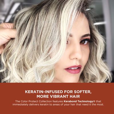 KERATHERAPY Keratin Infused Color Protect Shampoo, 10.1 fl. oz., 300 ml - Gluten Free Color Protecting Shampoo for Color Treated Hair with Kerabond Technology, Red Raspberry Oil, Omega 3 &amp; 6