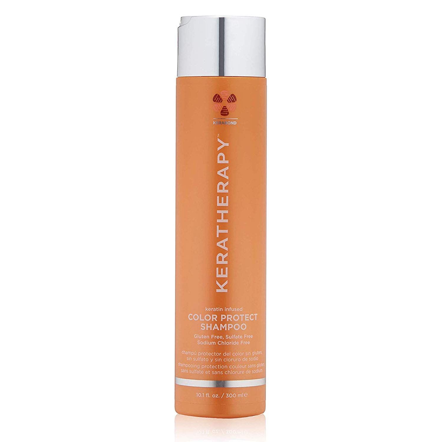 KERATHERAPY Keratin Infused Color Protect Shampoo, 10.1 fl. oz., 300 ml - Gluten Free Color Protecting Shampoo for Color Treated Hair with Kerabond Technology, Red Raspberry Oil, Omega 3 &amp; 6