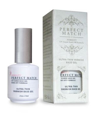 LECHAT Perfect Match Varnish Base Gel, Ultra Thin, 0.500 Ounce